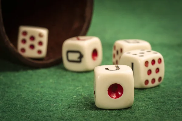 Dice Cup with Dices — Stock Photo, Image