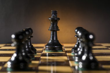 Bazı satranç ahşap parçaları