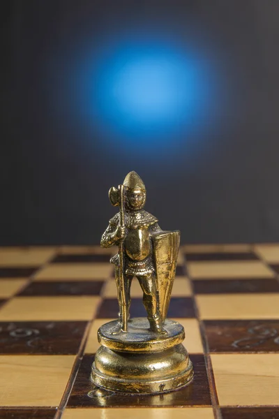 Some Chess Metallic Pieces — Stock Photo, Image