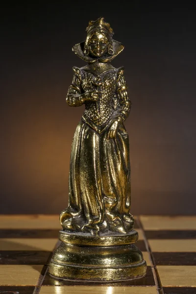 Metallic Chess Piece — Stock Photo, Image