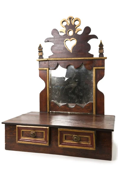 Old Piece of Furniture with Drawers and Mirror — Stock Photo, Image