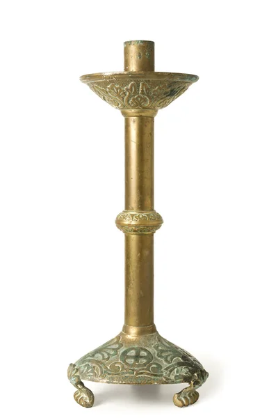 古い銅の燭台 — ストック写真