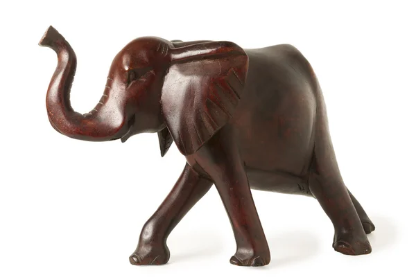 Velha figura elefante ébano — Fotografia de Stock