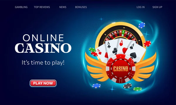 Hrací Karty Ruleta Kolo Výherní Automat Létat Kasino Online Kasino — Stockový vektor