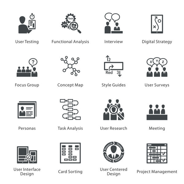 Web Usability & Accessibility Icons Set 1 - Noir Series