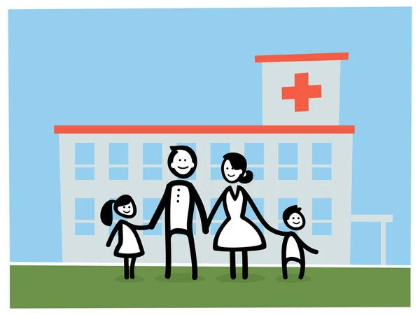 个人和家庭健康保险 — 图库矢量图片