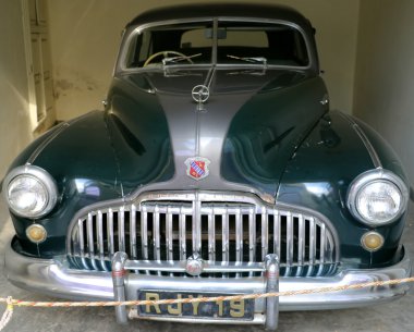 Vintage Araç gösteri/sergi Bahçe Hote zemin içinde