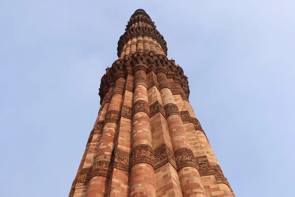 Qutub Minar en uzun ve dünyanın, Delhi ünlü kuleleri — Stok fotoğraf
