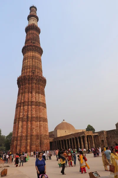 Qutub Minar Delhi Blant Høyeste Mest Berømte Tårnene Verden Qutub – stockfoto