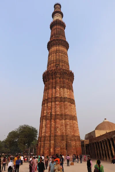 Qutub Minar Delhi Una Las Torres Más Altas Famosas Del — Foto de Stock