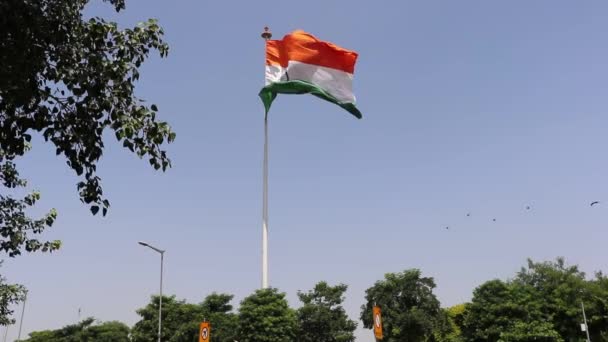 Tiranga, la bandera nacional de la India — Vídeo de stock