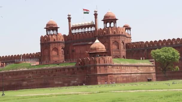 Red Fort, UNESCO world heritage site — Stock Video