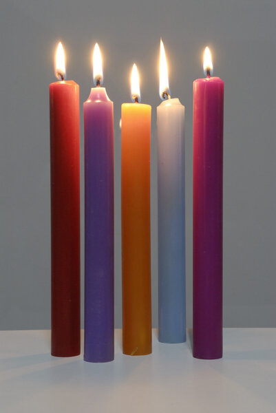 Candles,  on gray background