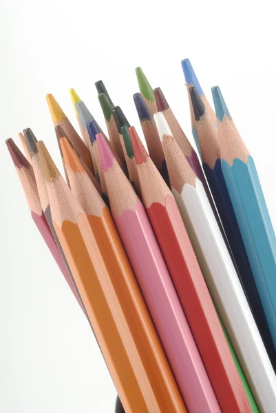 Pedaços de lápis de cor — Fotografia de Stock