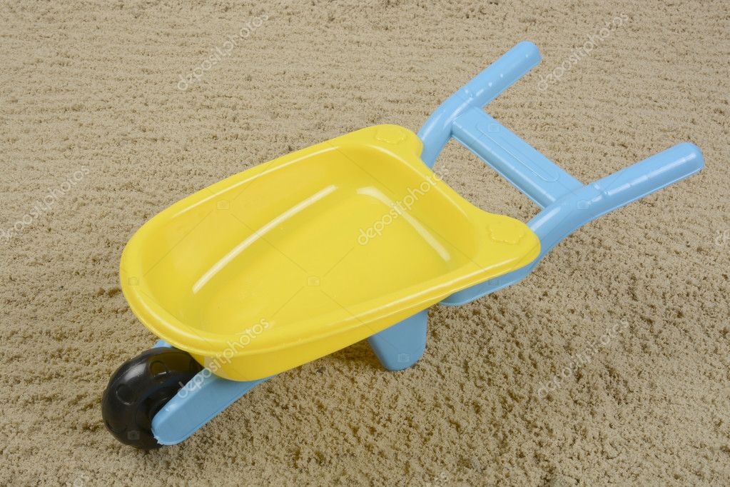 plastic toy wheelbarrow