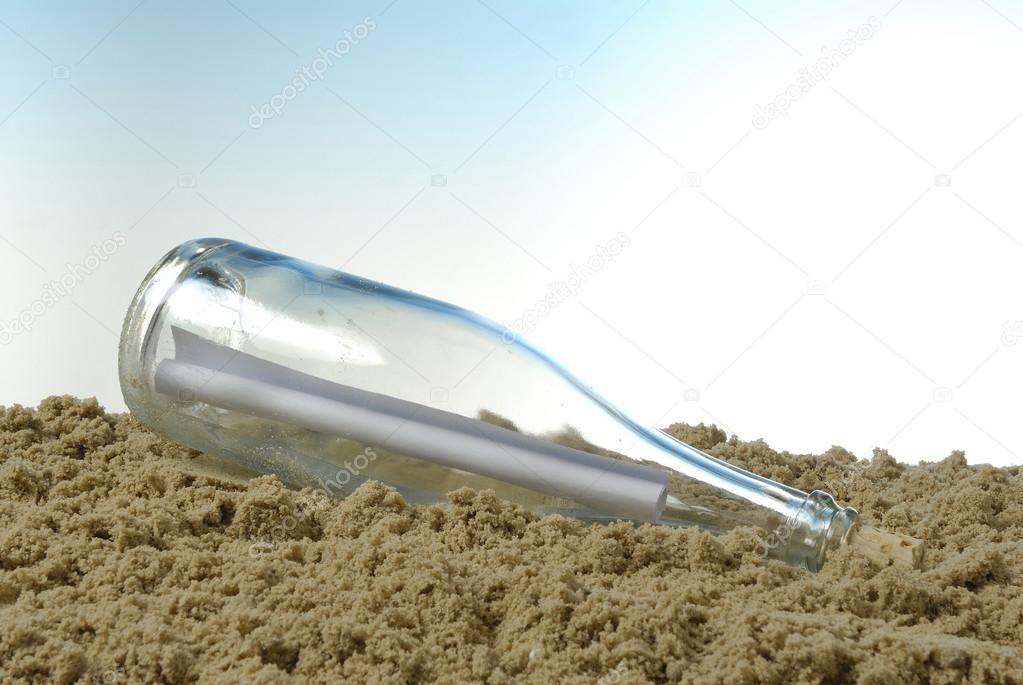 Bottle in the sand