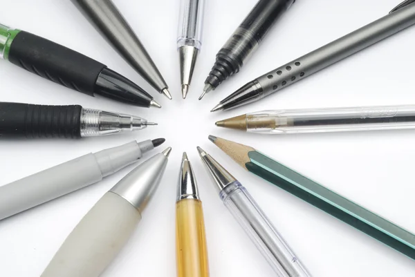 Canetas e lápis — Fotografia de Stock