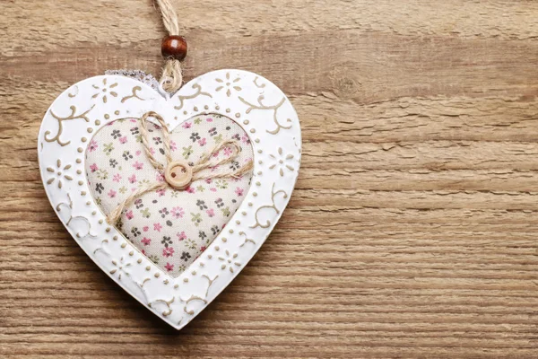 Heart on wooden background — Stock Photo, Image