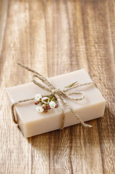 Bar of natural handmade soap — Stock Photo, Image