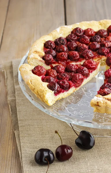 Sobremesa de torta de cereja — Fotografia de Stock