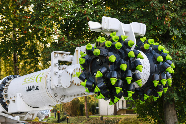 Heading machine from Wieliczka Salt Mine in Wieliczka, Poland.