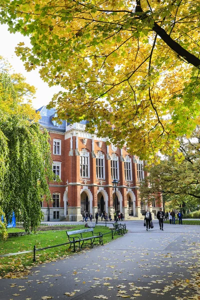 Historic city centre of Krakow. Main building of Jagiellonian Un — Stock Photo, Image