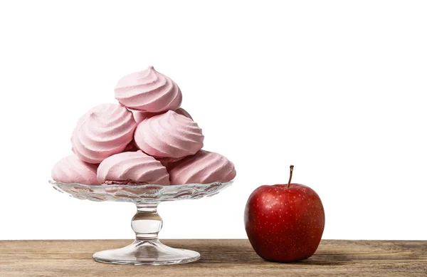 ピンクのメレンゲのデザート — ストック写真