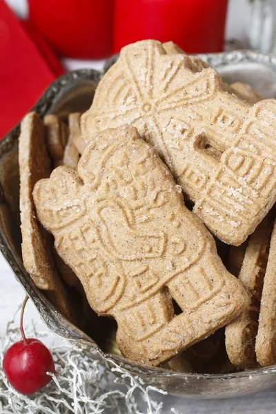 Taça de biscoitos de speculaas — Fotografia de Stock