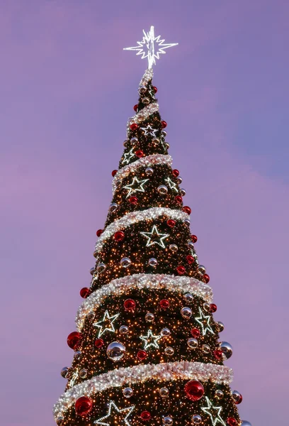 伝統的な大きなクリスマス ツリー — ストック写真