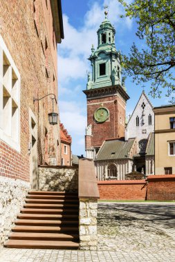 Krakow, Polonya - 17 Nisan 2016: Wawel Royal Castle
