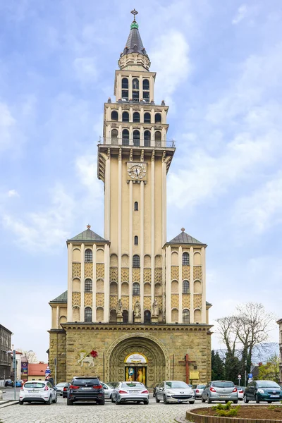 BIELSKO BIALA, POLAND - 02,2016: City center — стоковое фото