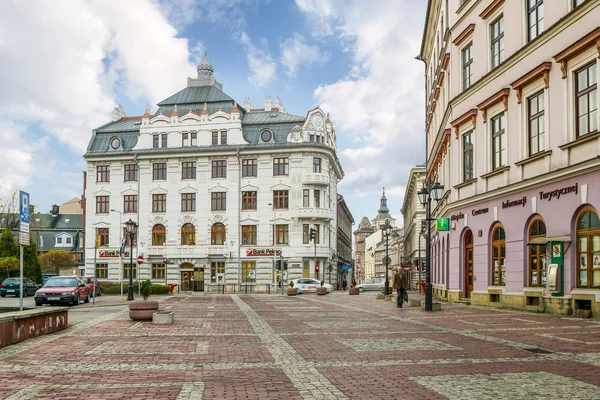 Bielsko Biala, Polen - April 02,2016: City center — Stockfoto