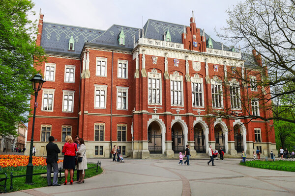 KRAKOW, POLAND - APRIL 17, 2016: The Jagiellonian University.  M