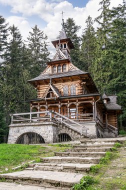Zakopane, Polonya - 16 Mayıs 2016: Jaszczurowka, ünlü ahşap cha