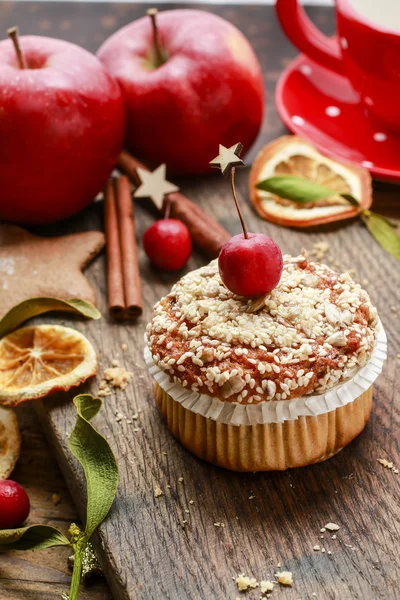 Christmas muffins with seeds — Stock Photo, Image