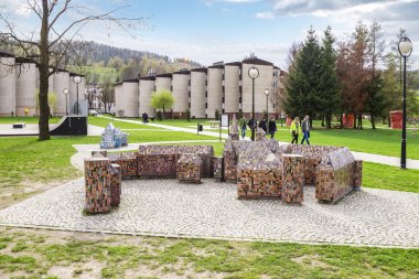 Wisla, Polonya - Nisan 16,2016: Şehir Merkezi