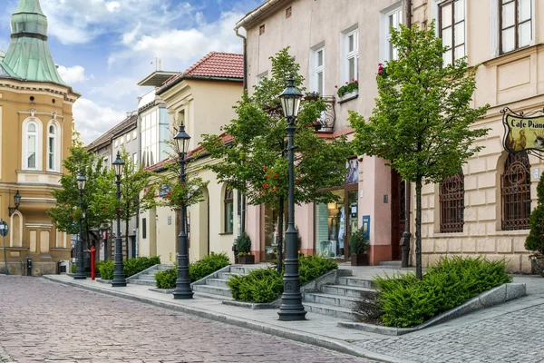 WIELICZKA,POLAND - MAY 15, 2015: Main market square in warm sunr — Stock Photo, Image