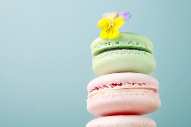 Fransızca macaroons tatlı