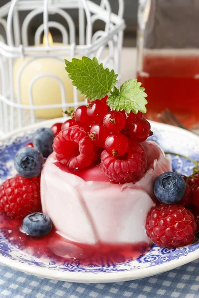 Panna cotta dessert italiano — Foto Stock