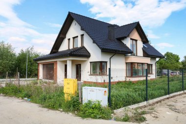 Polonya, Krakow 'da müstakil bir evin inşaat sahası.