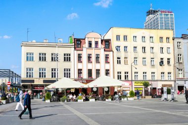 Katowice şehir merkezi, Polonya.
