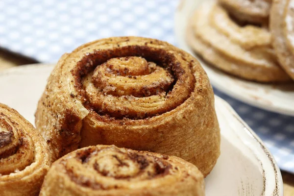 Homemade Cinnamon Rolls Table Party Dessert — Stock Photo, Image