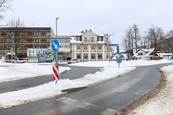 Streets Residential Buildings Winter Zakopane Poland — Stock Photo, Image