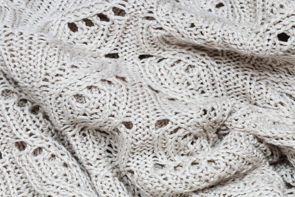 Gestrickter Pullover Liegt Auf Einem Hölzernen Hintergrund Grafische Quellen — Stockfoto