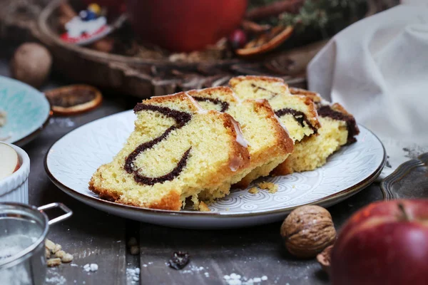 Pan Spagna Fatto Casa Con Cacao Dolce Partito — Foto Stock