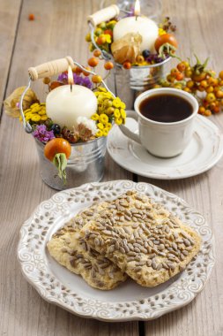 Küçük börek kurabiye, sonbahar ayarlama