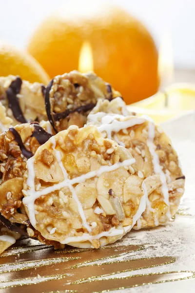 Biscotti turchi al sesamo e noci — Foto Stock