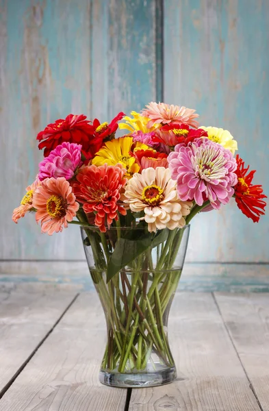 Букет циннийских цветов — стоковое фото