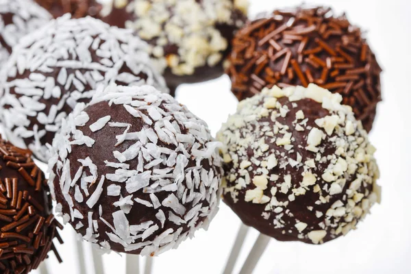 Chocolate cake pops — Stock Photo, Image