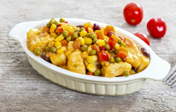 Gnocchi with vegetables — Stock Photo, Image